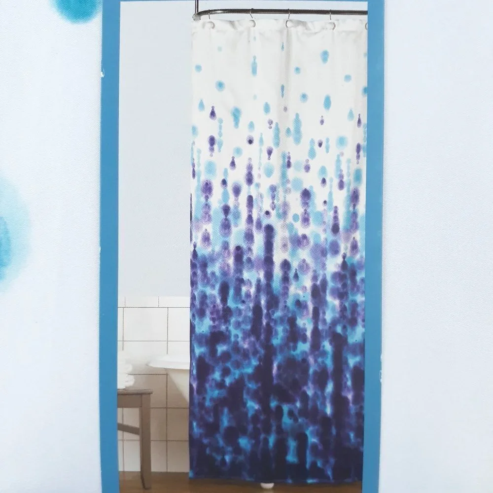Room & Retreat Fabric Shower Curtain 70x72 Blue Mist